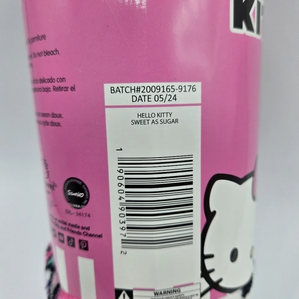 Sanrio Hello Kitty Sweet as Sugar Silk Touch Throw Blanket Pink